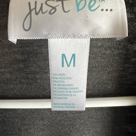 Just Be Women’s Grey Open Cardigan with Black Crochet Detail - Picture 5 of 8